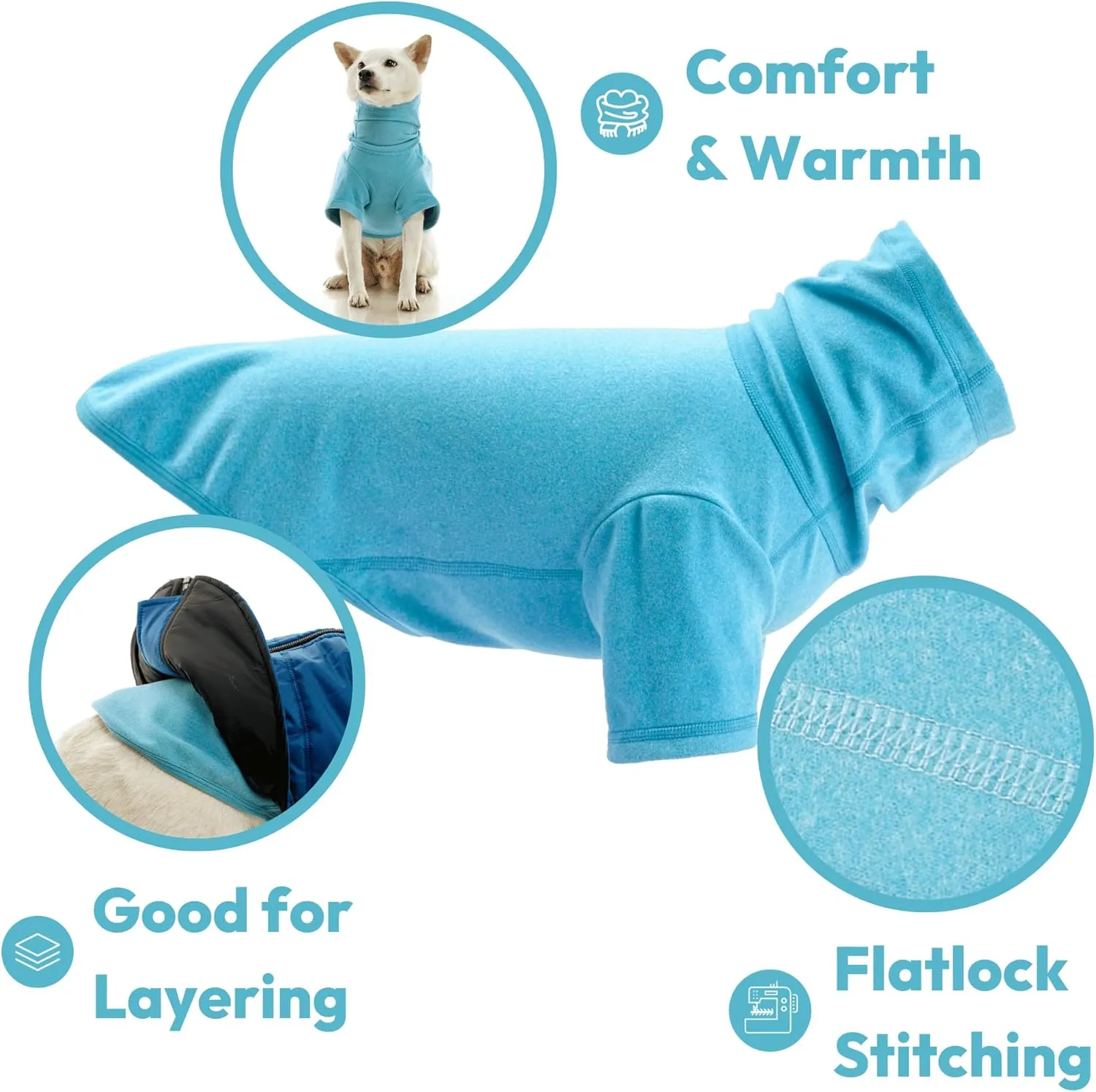 Gooby Turtle Neck Microfiber Stretch Fleece - Hot Pink, Small - Warm and Light Extra Layer for Small Dog and Medium Dog