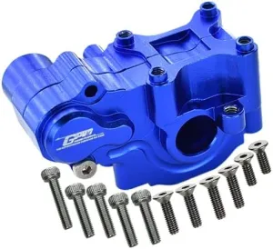 GPM For Losi 1/18 Mini-T 2.0 2WD Stadium Truck Upgrade Parts Aluminum Rear Gear Box -1 Set Blue