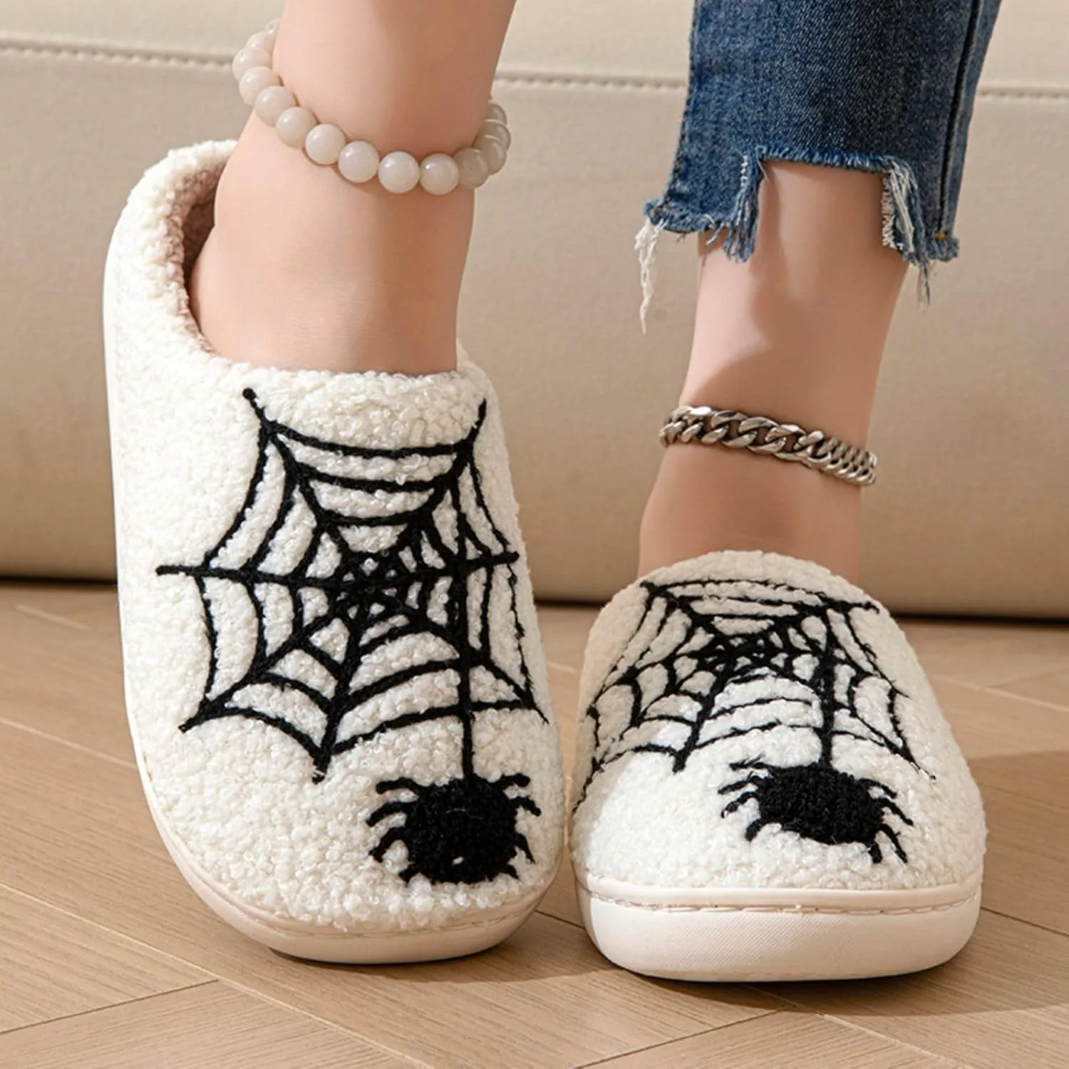 Grimace Halloween Soft Plush Comfy Slippers - Pumpkin Slippers, Slip-on, Cozy Indoor/Outdoor, Fluffy for Women & Men