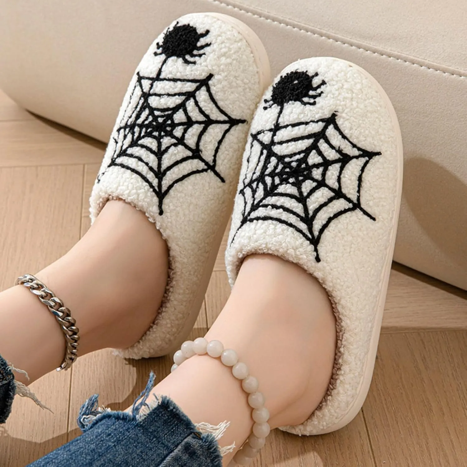 Grimace Halloween Soft Plush Comfy Slippers - Pumpkin Slippers, Slip-on, Cozy Indoor/Outdoor, Fluffy for Women & Men