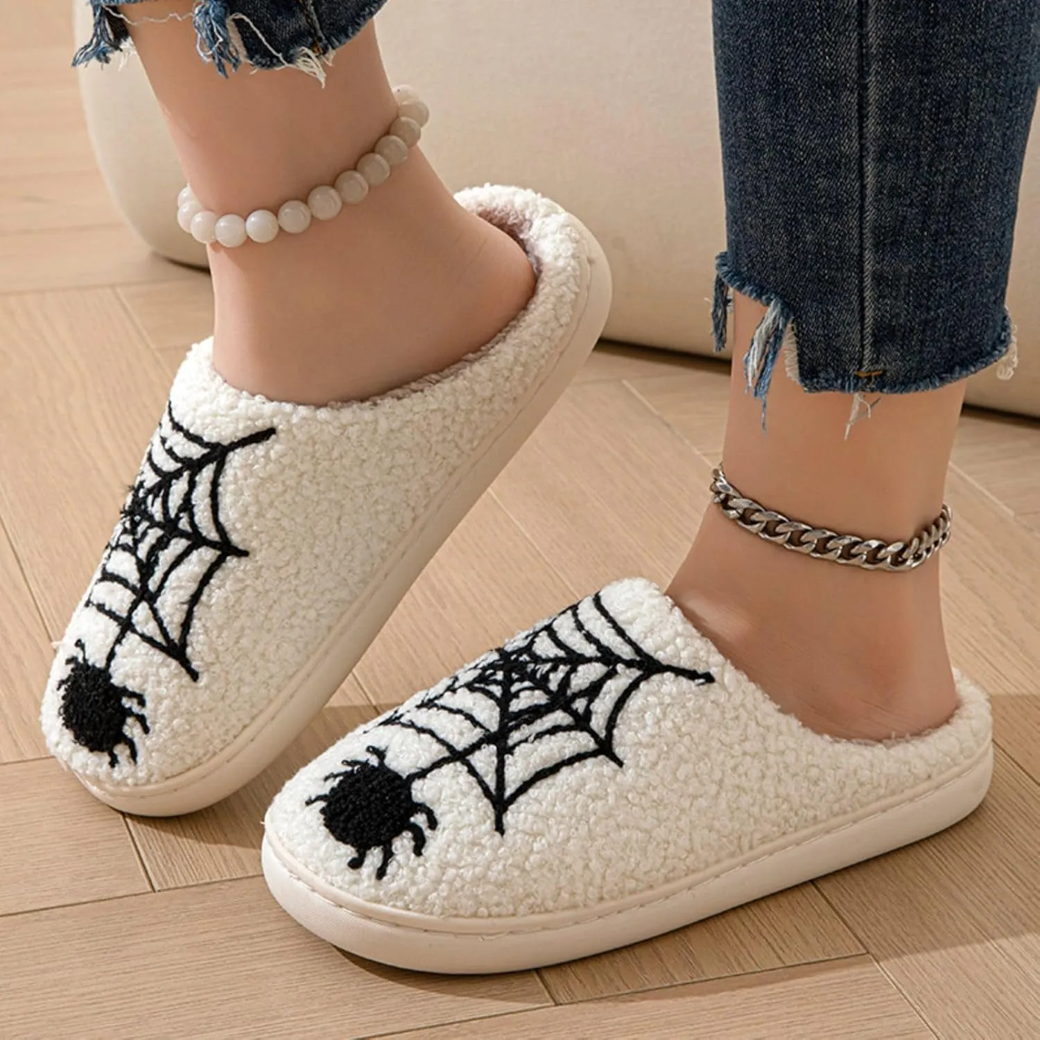 Grimace Halloween Soft Plush Comfy Slippers - Pumpkin Slippers, Slip-on, Cozy Indoor/Outdoor, Fluffy for Women & Men
