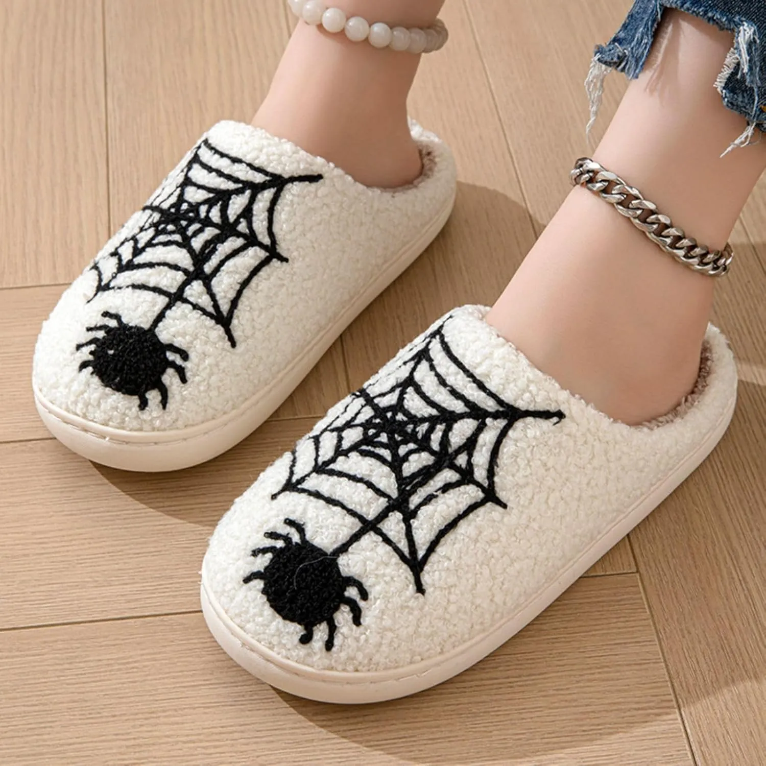 Grimace Halloween Soft Plush Comfy Slippers - Pumpkin Slippers, Slip-on, Cozy Indoor/Outdoor, Fluffy for Women & Men