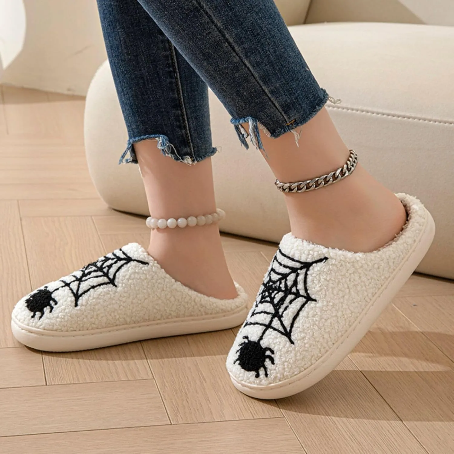 Grimace Halloween Soft Plush Comfy Slippers - Pumpkin Slippers, Slip-on, Cozy Indoor/Outdoor, Fluffy for Women & Men