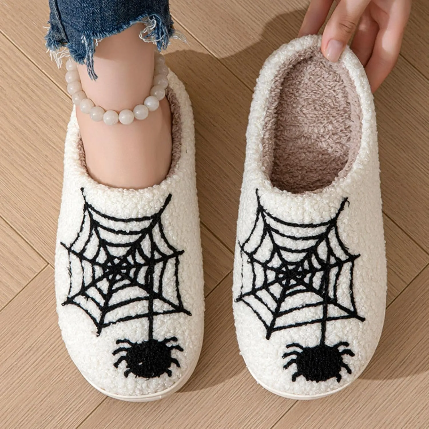 Grimace Halloween Soft Plush Comfy Slippers - Pumpkin Slippers, Slip-on, Cozy Indoor/Outdoor, Fluffy for Women & Men