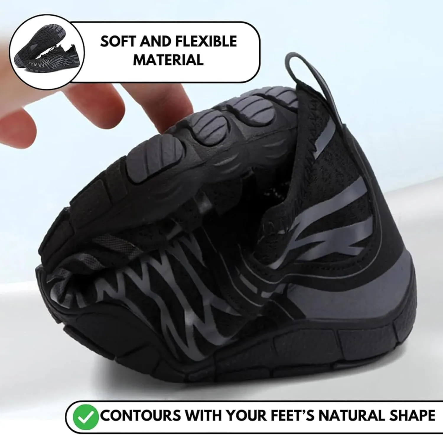 Grounded Barefoot Footwear for Women Men Neuropathy, Comfortable Lightweight Non-Slip Barefoot Shoes