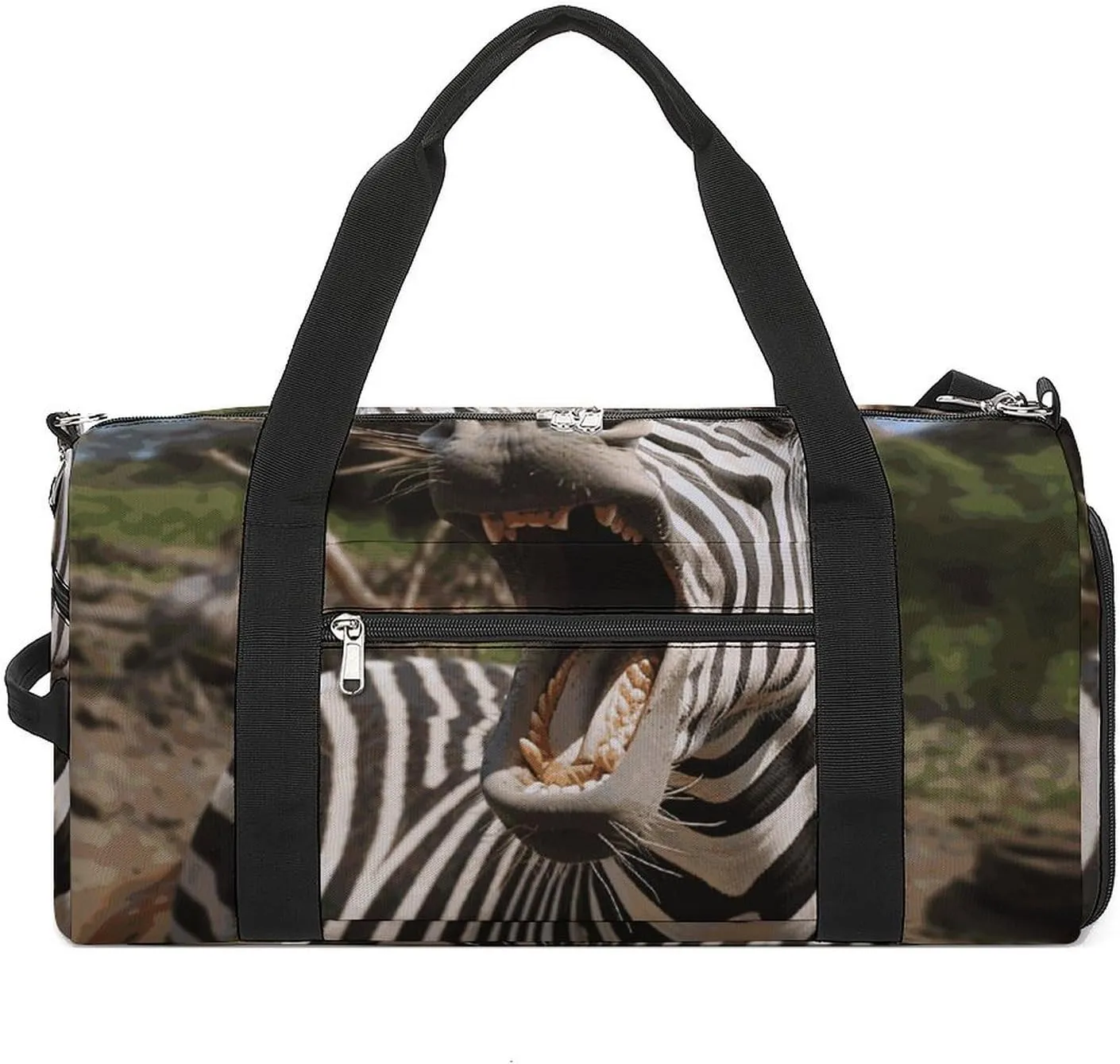Gym Bag for Men Women Travel Duffle Bag Lightweight Weekender Duffel Bag Funny Zebra Carry on Bag