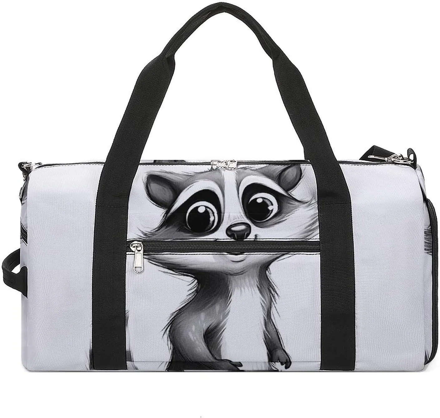 Gym Bag for Men Women Travel Duffle Bag Lightweight Weekender Duffel Bag Raccoon Painting Carry on Bag