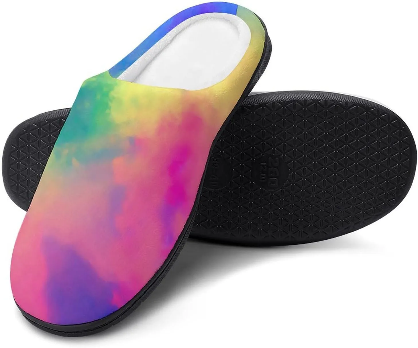 Halloween House Slippers For Woman Ladies Memory Foam Bedroom Slippers Indoor Outdoor Slip-On Shoes Soft Fall Slippers