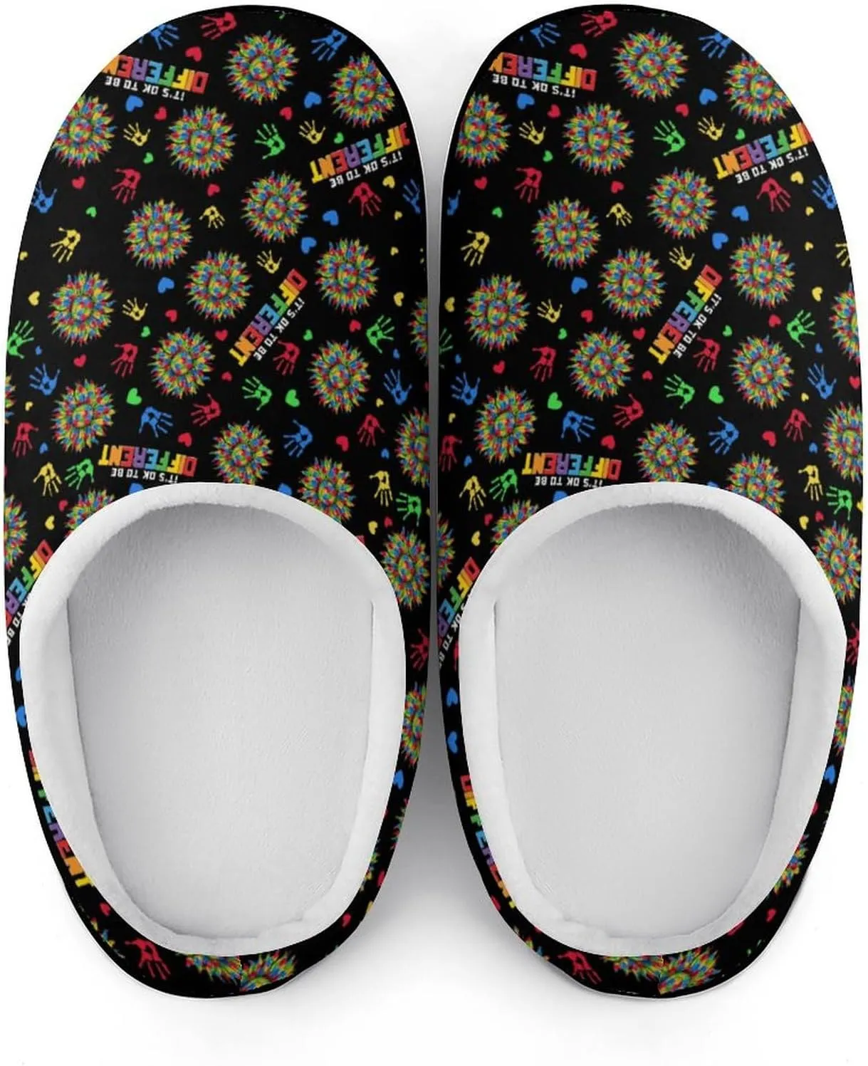 Halloween Slippers For Women Warm Memory Foam Cotton House Slippers Clogs Slippers Slip-On Shoes Indoors Outdoor