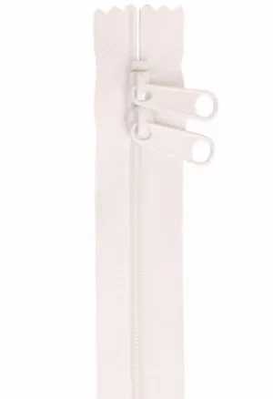 Handbag Zipper 30" Double Slide 100 White