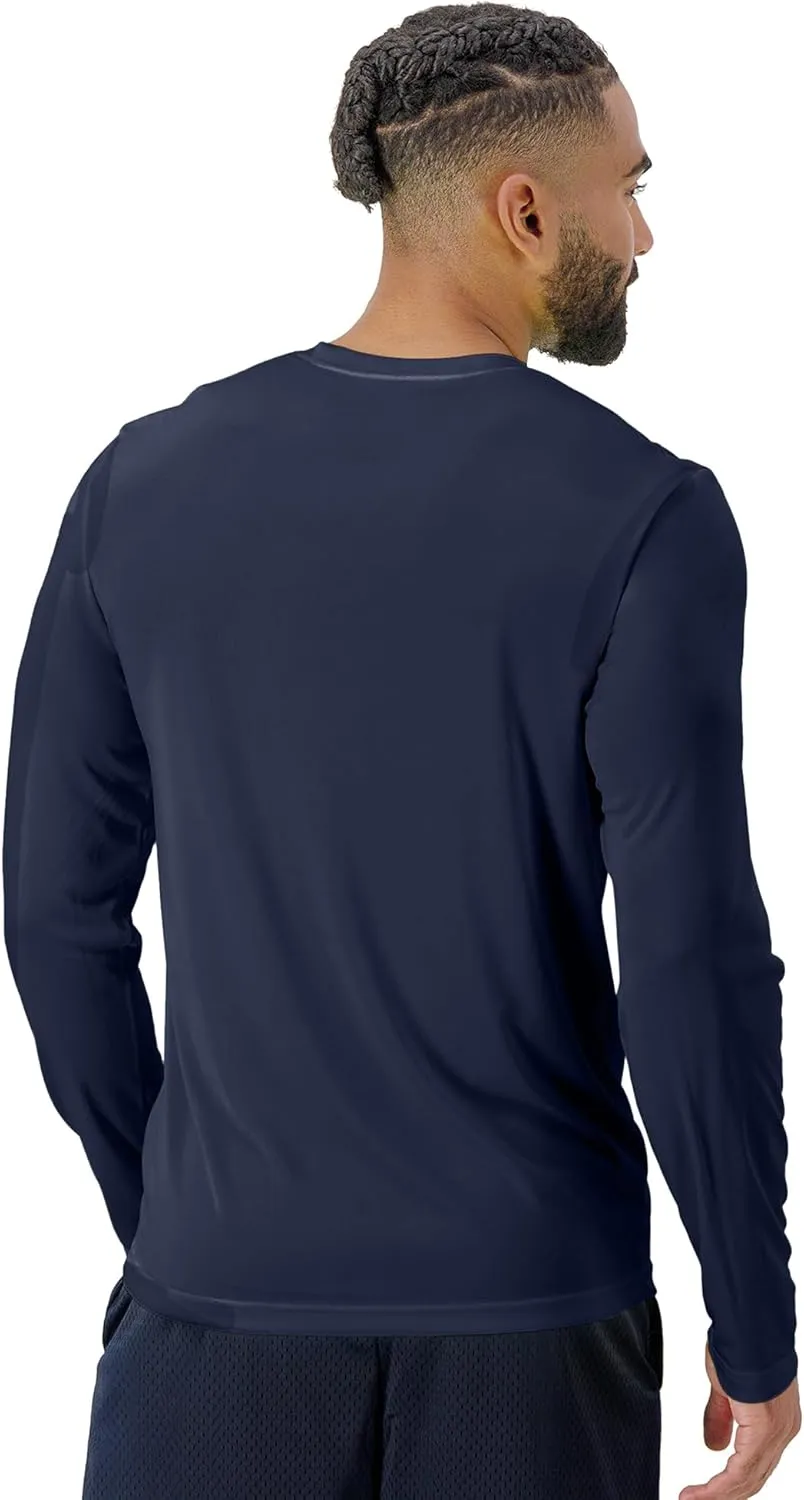 Hanes Sport Performance Long Sleeve T-Shirt, Performance Athletic Shirt, 2 and 4 Packs, 40  UPF Protection