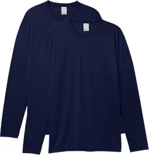 Hanes Sport Performance Long Sleeve T-Shirt, Performance Athletic Shirt, 2 and 4 Packs, 40  UPF Protection