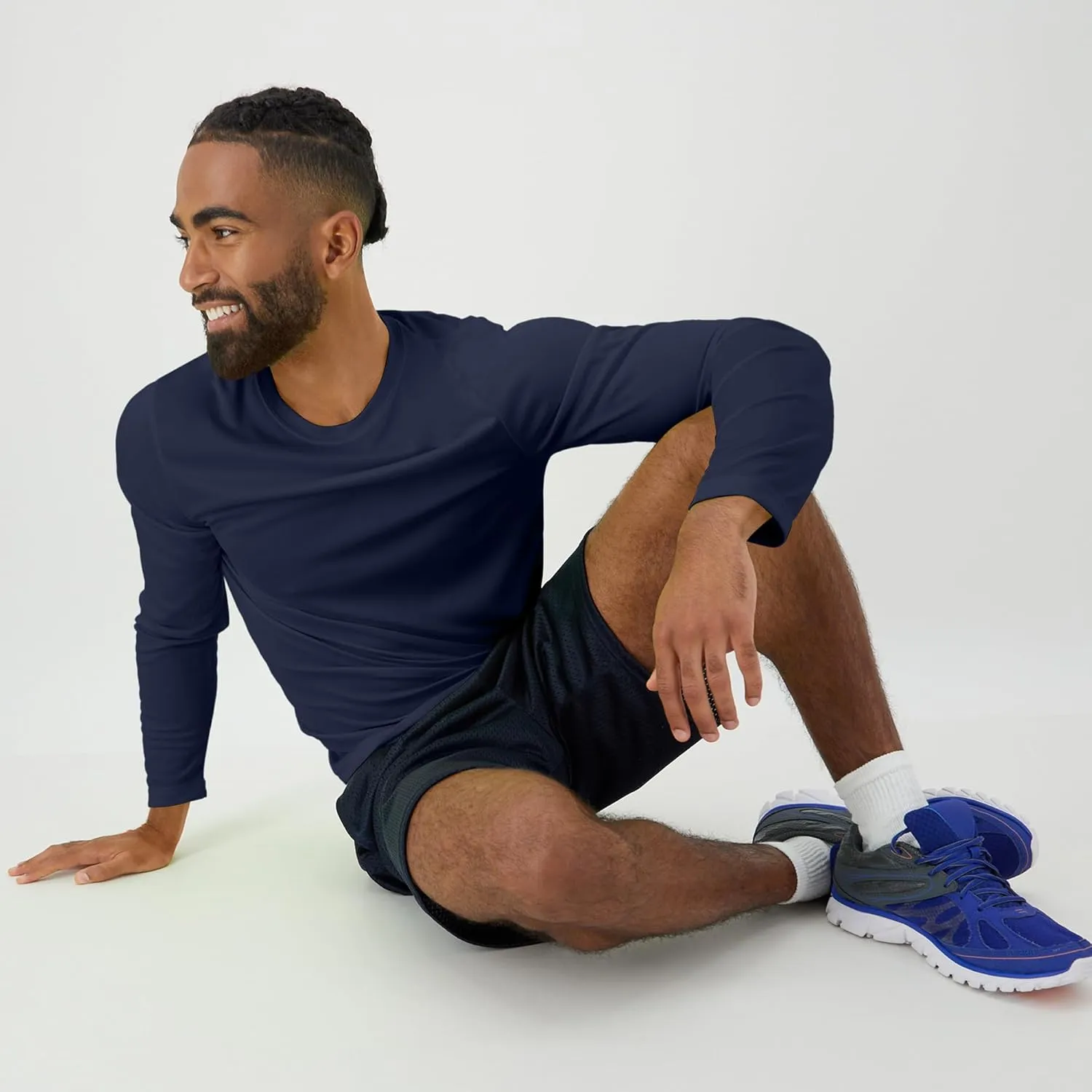 Hanes Sport Performance Long Sleeve T-Shirt, Performance Athletic Shirt, 2 and 4 Packs, 40  UPF Protection