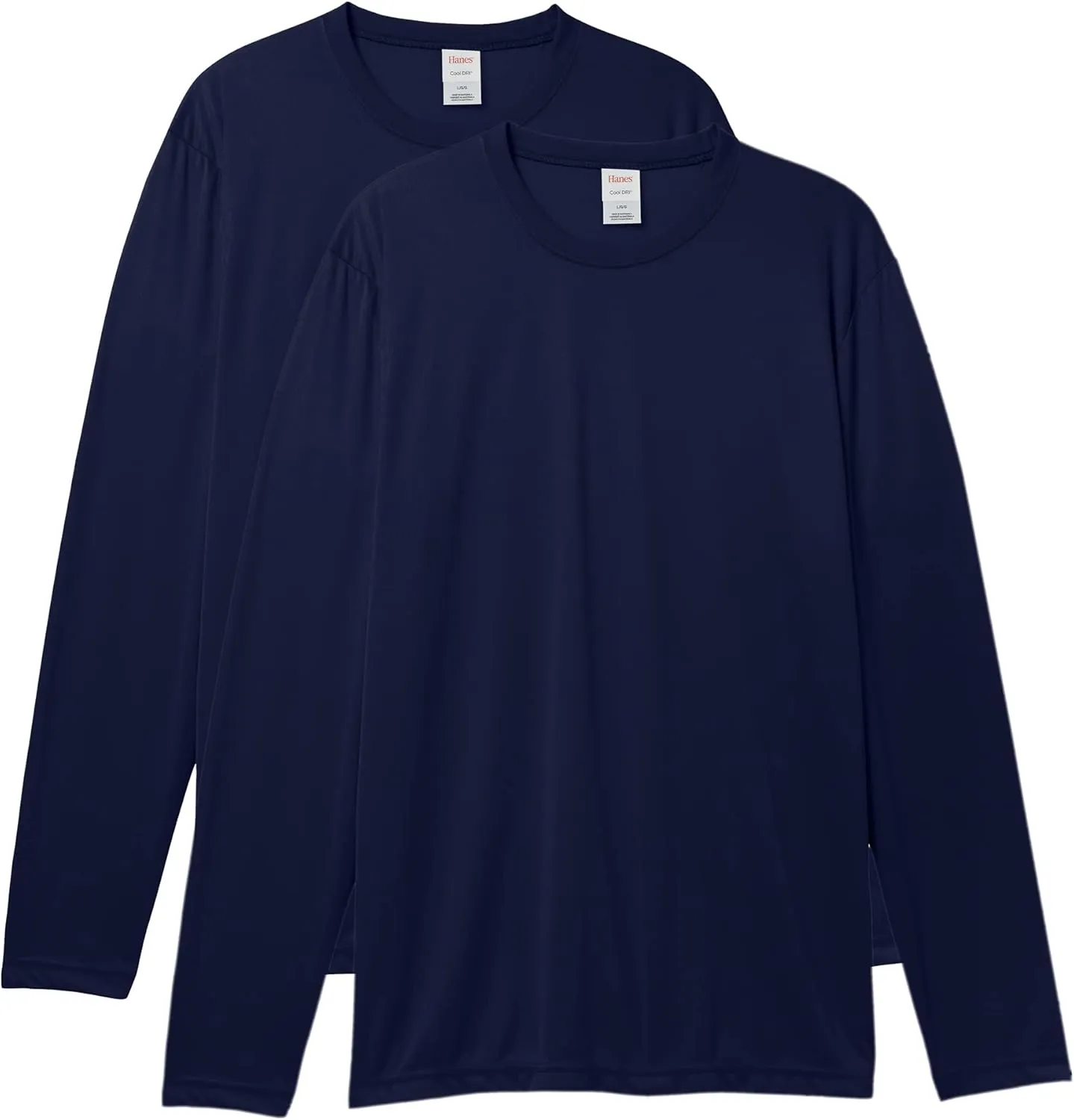 Hanes Sport Performance Long Sleeve T-Shirt, Performance Athletic Shirt, 2 and 4 Packs, 40  UPF Protection