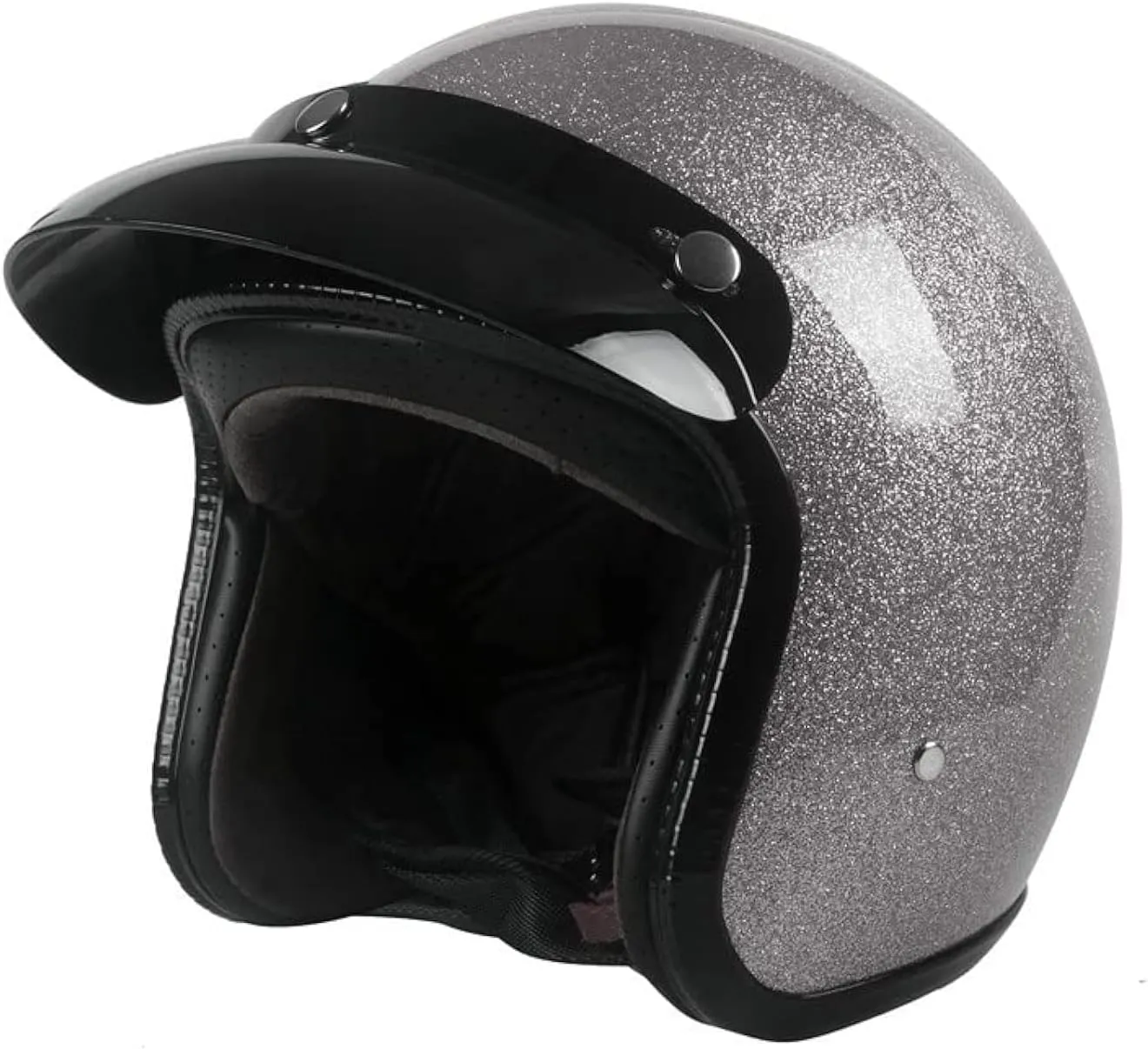 Harssidanzar Retro Motorcycle Helmet 3/4 Open Face Helmet Vintage Style for Men Women, DOT Approved CU601
