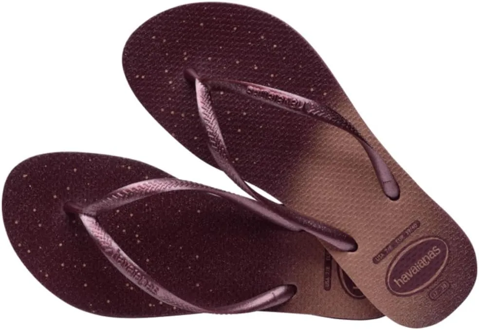 Havaianas - Slim Gloss, Stylish, Robust and Versatile Flip Flops for Women with a Touch of Glamour, Non-Slip Soles