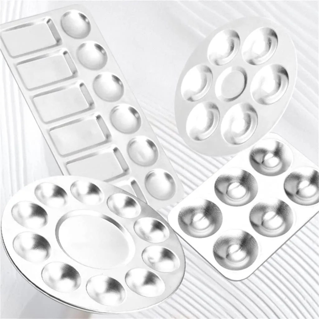 HBJWOV Paint Tray Palettes Metal Pallet Classroom Students to Paints on Art Project Watercolor Painting