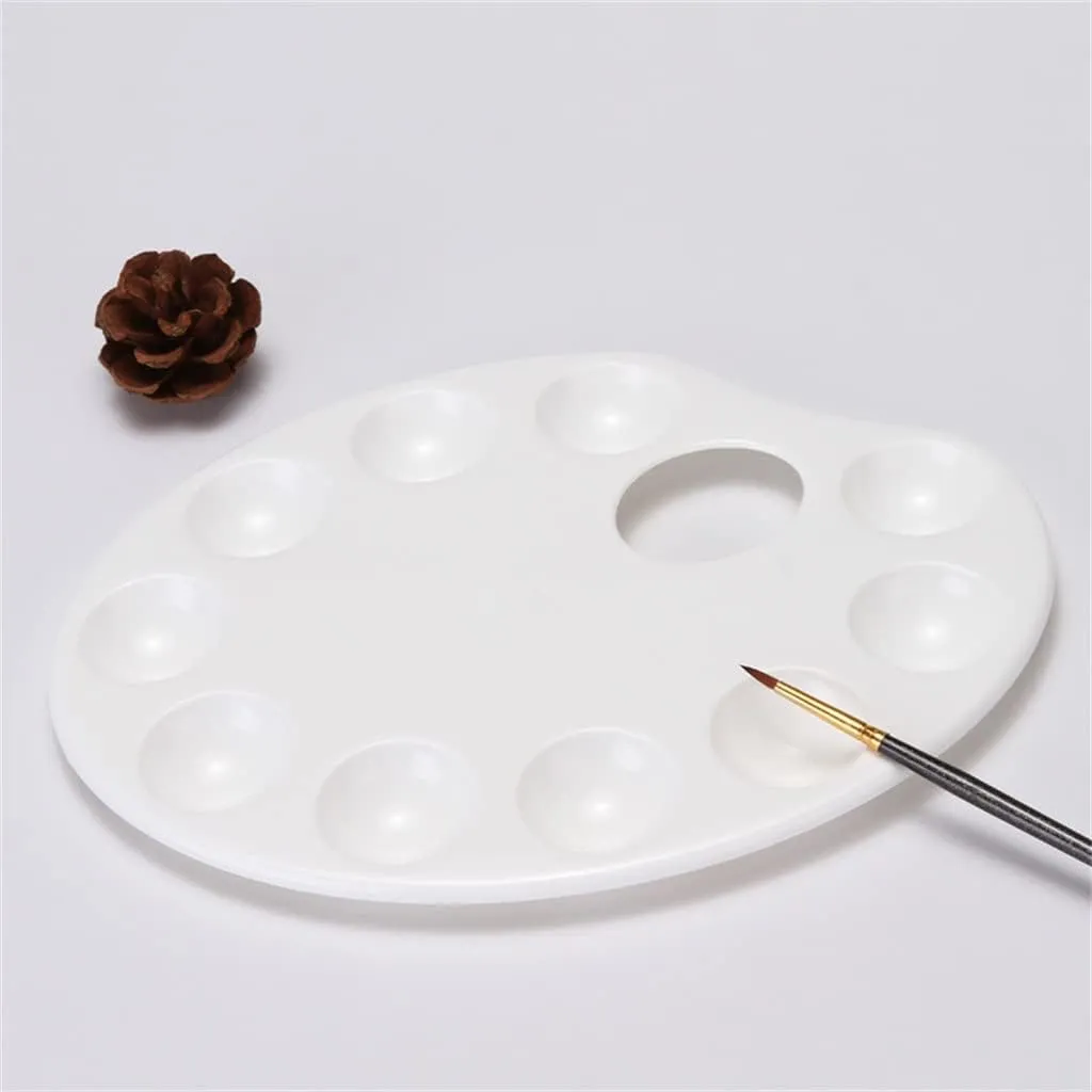 HBJWOV Palette 10 Grid Art Paint Tray Artist Watercolor Plastic Mixing Supplies Professional