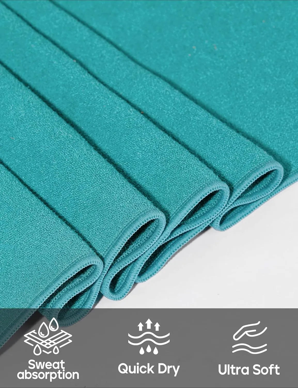 Heathyoga Hot Yoga Towel, Non Slip Yoga Mat Towel with Silicone Grip & Spray Bottle, 72"X26" Yoga Towel, Soft Microfiber Yoga Mat Towel for Hot Yoga, Bikram, Pilates and Fitness