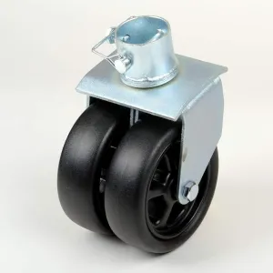 Heavy Duty 6 In Dual Wheel for Trailer Jack 2000LB Capacity