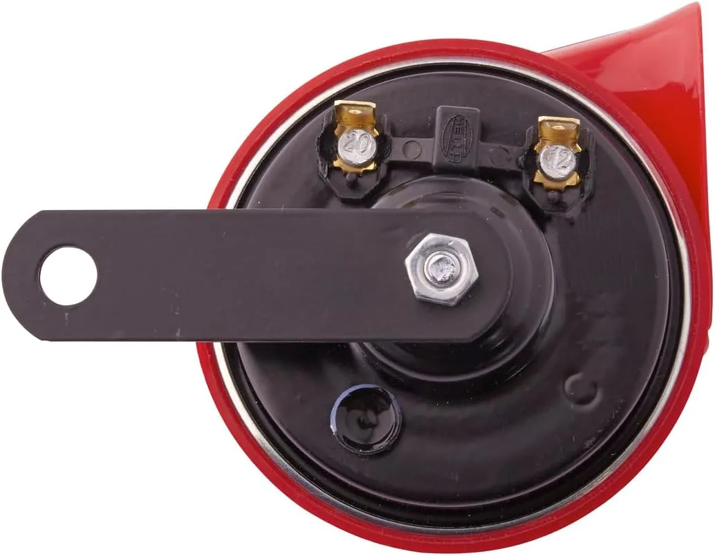 HELLA 007424801 Twin Trumpet High/Low Tone 12V Horn Kit with Bracket, Red