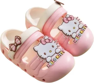 Hello Kitty & Ribbon Clogs Slip on Water Shoes Casual Summer for Girls Kids Children