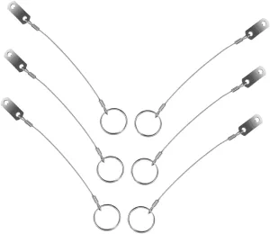 Hemoton 6Pcs Stainless Steel Lanyard Cable with Quick Release Ring Durable Safety Tether for Boats and Yachts Easy Installation for Equipment