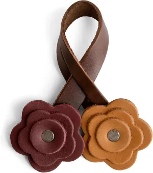 Hide & Drink, Rose Bag Ornament, Trendy, Stylish, Fashionable, Purse, Handbag, Luggage Accessory, Full Grain Leather, Handmade, Multicolor