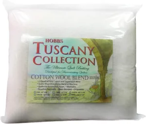 Hobbs Bonded Fibers Hobbs Tuscany Cotton Wool Blend Batting, Natural