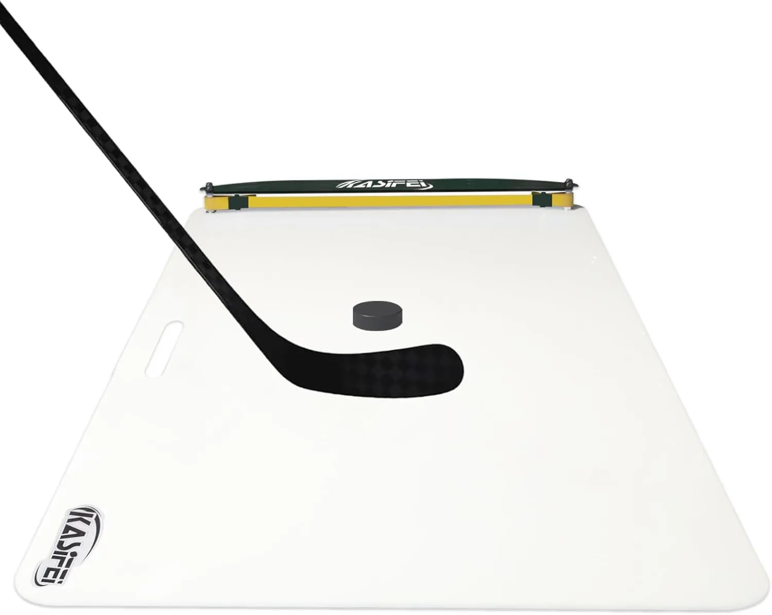 Hockey Shooting Pad with Rebounder, 48" x 24" Professional Hockey Training Equipment for Shooting, Synthetic Ice for Hockey Passing and Stickhandling