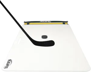 Hockey Shooting Pad with Rebounder, 48" x 24" Professional Hockey Training Equipment for Shooting, Synthetic Ice for Hockey Passing and Stickhandling