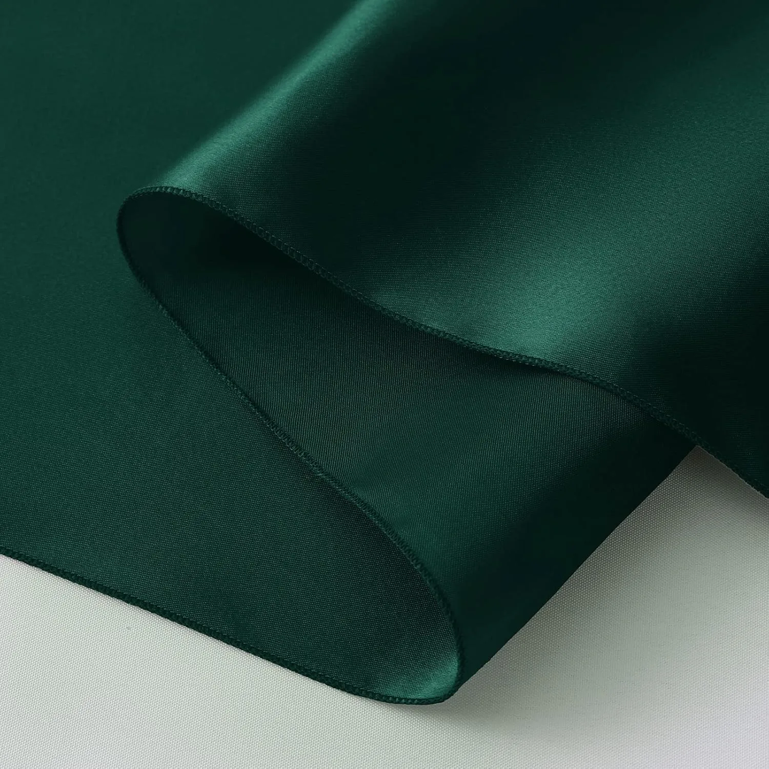 Horbaunal 12 Pack Forest Green Satin Table Runner 12 x 108 Inch, Smooth Table Runners for Wedding Banquets Birthday Party