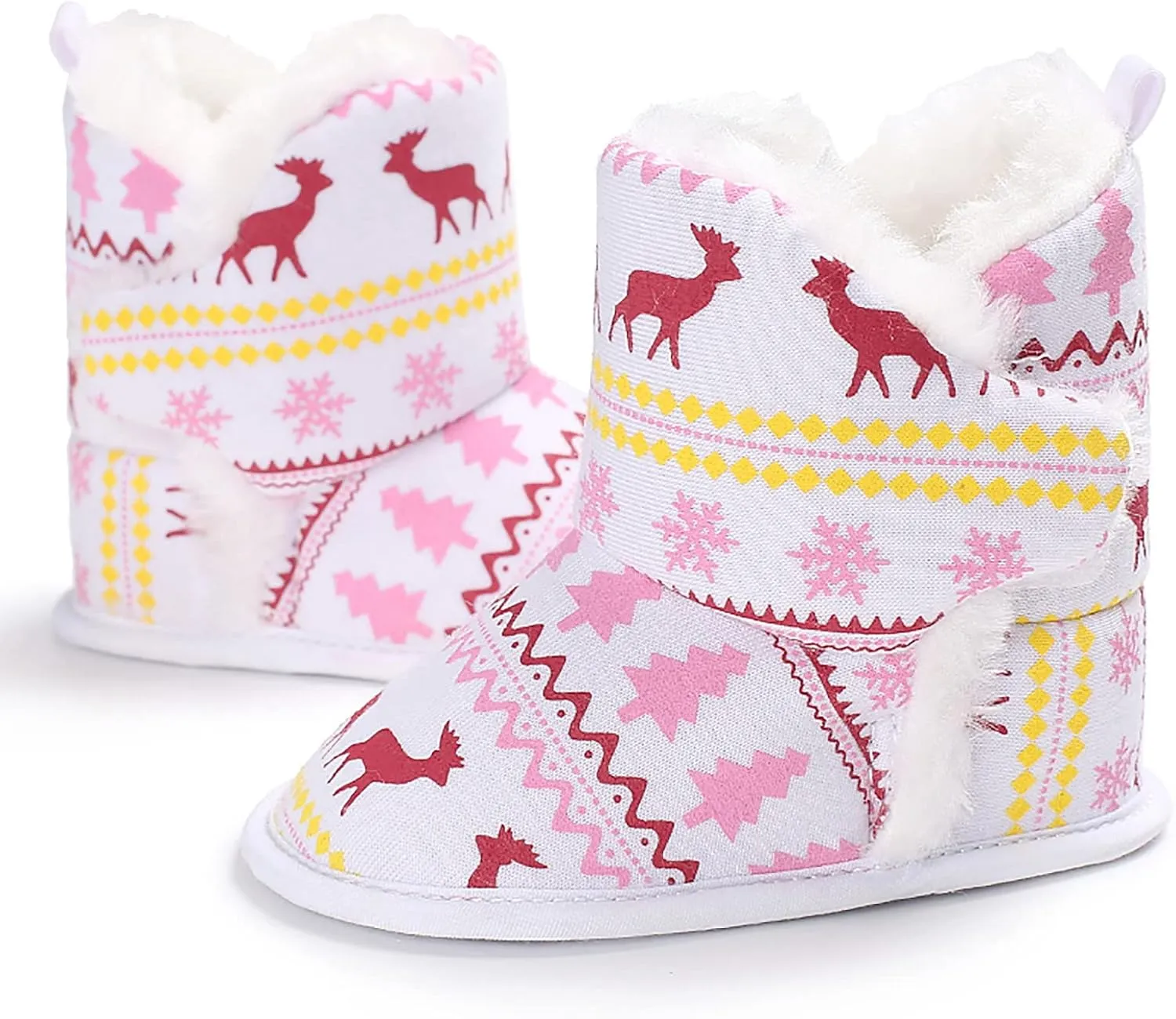 Hot High Tops Christmas Snowflake Print Shoe Baby Girls Boys Soft Booties Warm Snow Boots Infant Toddler Warming Shoes Baby Girl Sneakers 24 Months