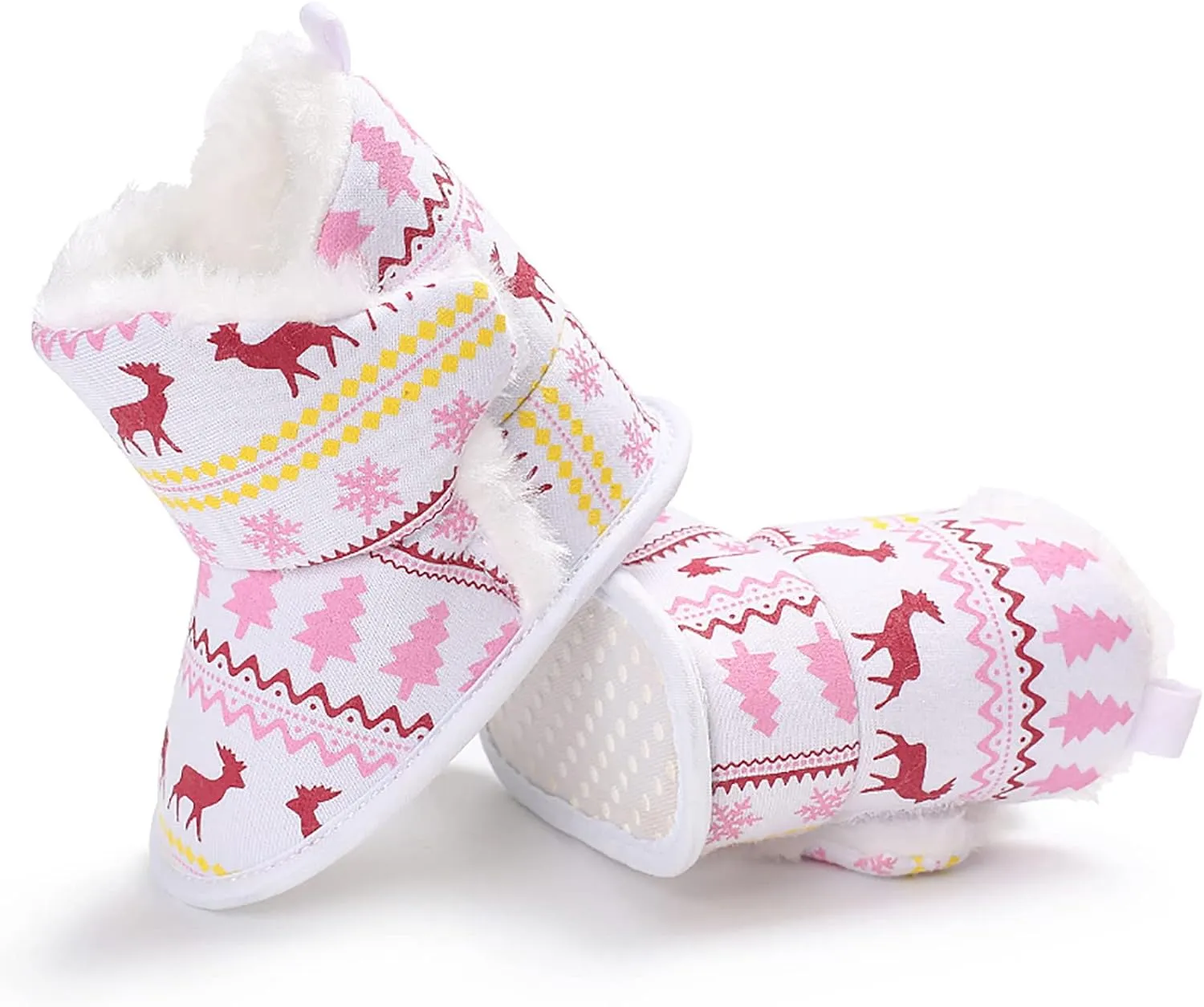 Hot High Tops Christmas Snowflake Print Shoe Baby Girls Boys Soft Booties Warm Snow Boots Infant Toddler Warming Shoes Baby Girl Sneakers 24 Months