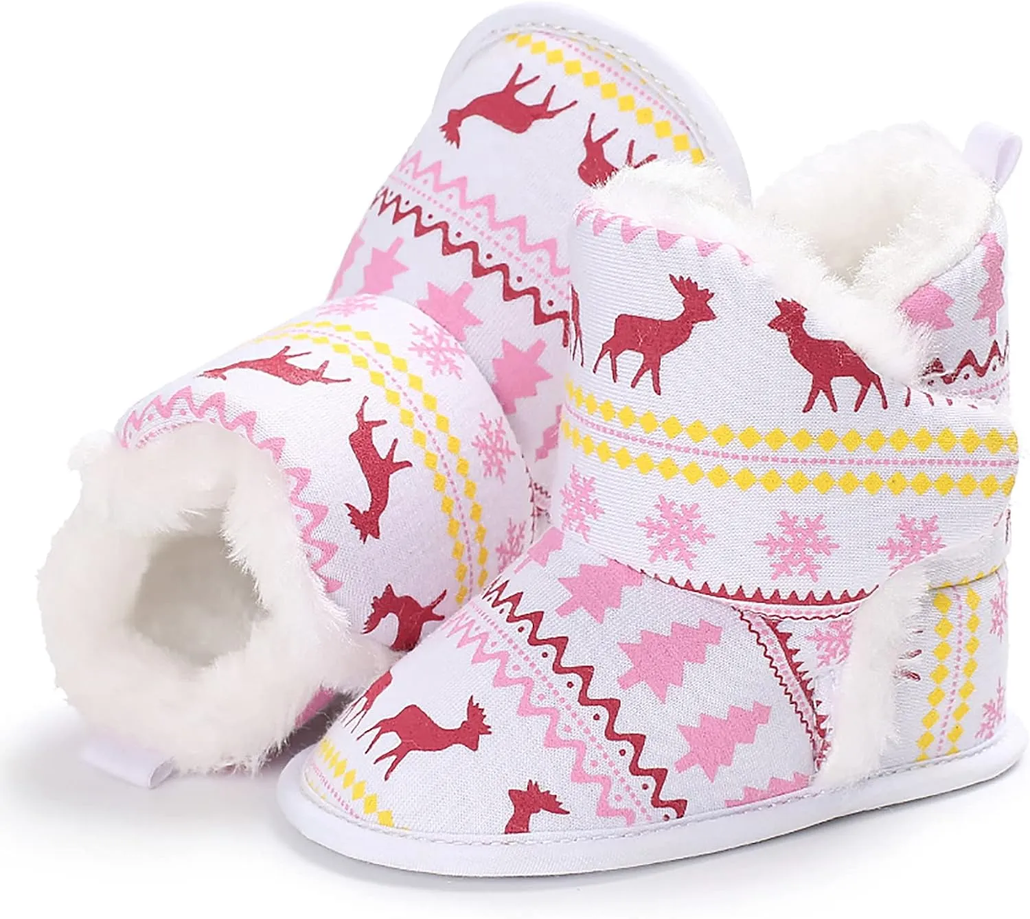 Hot High Tops Christmas Snowflake Print Shoe Baby Girls Boys Soft Booties Warm Snow Boots Infant Toddler Warming Shoes Baby Girl Sneakers 24 Months