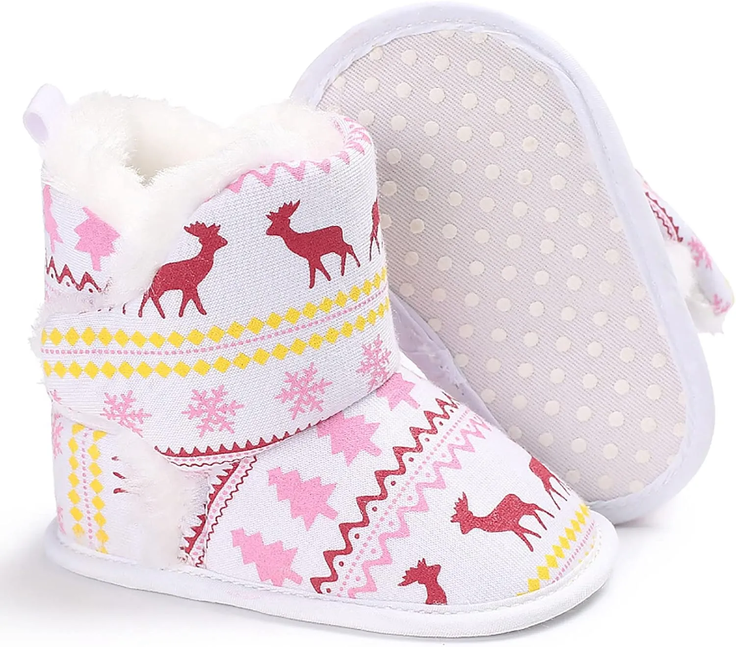 Hot High Tops Christmas Snowflake Print Shoe Baby Girls Boys Soft Booties Warm Snow Boots Infant Toddler Warming Shoes Baby Girl Sneakers 24 Months