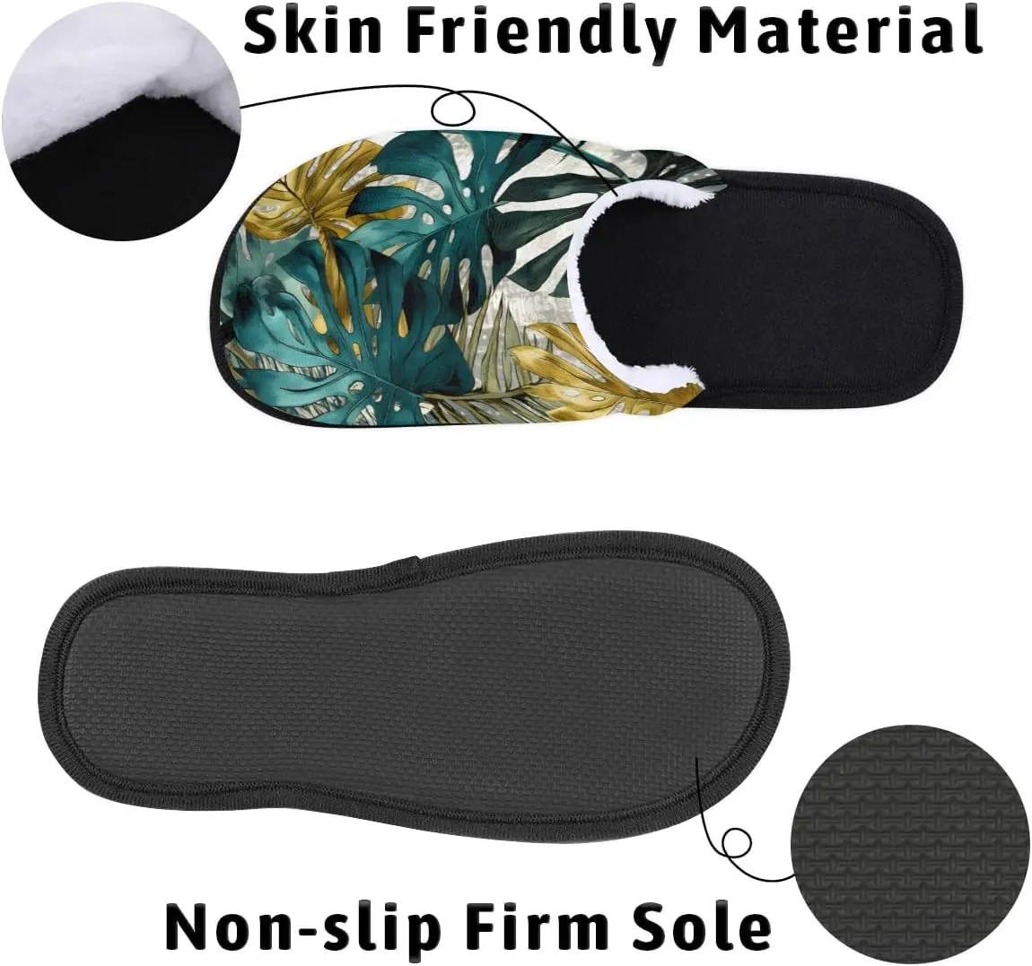 House Slippers for Women Men Soft Cozy Non Slip Lightweight Winter House Shoes for Indoor Outdoor