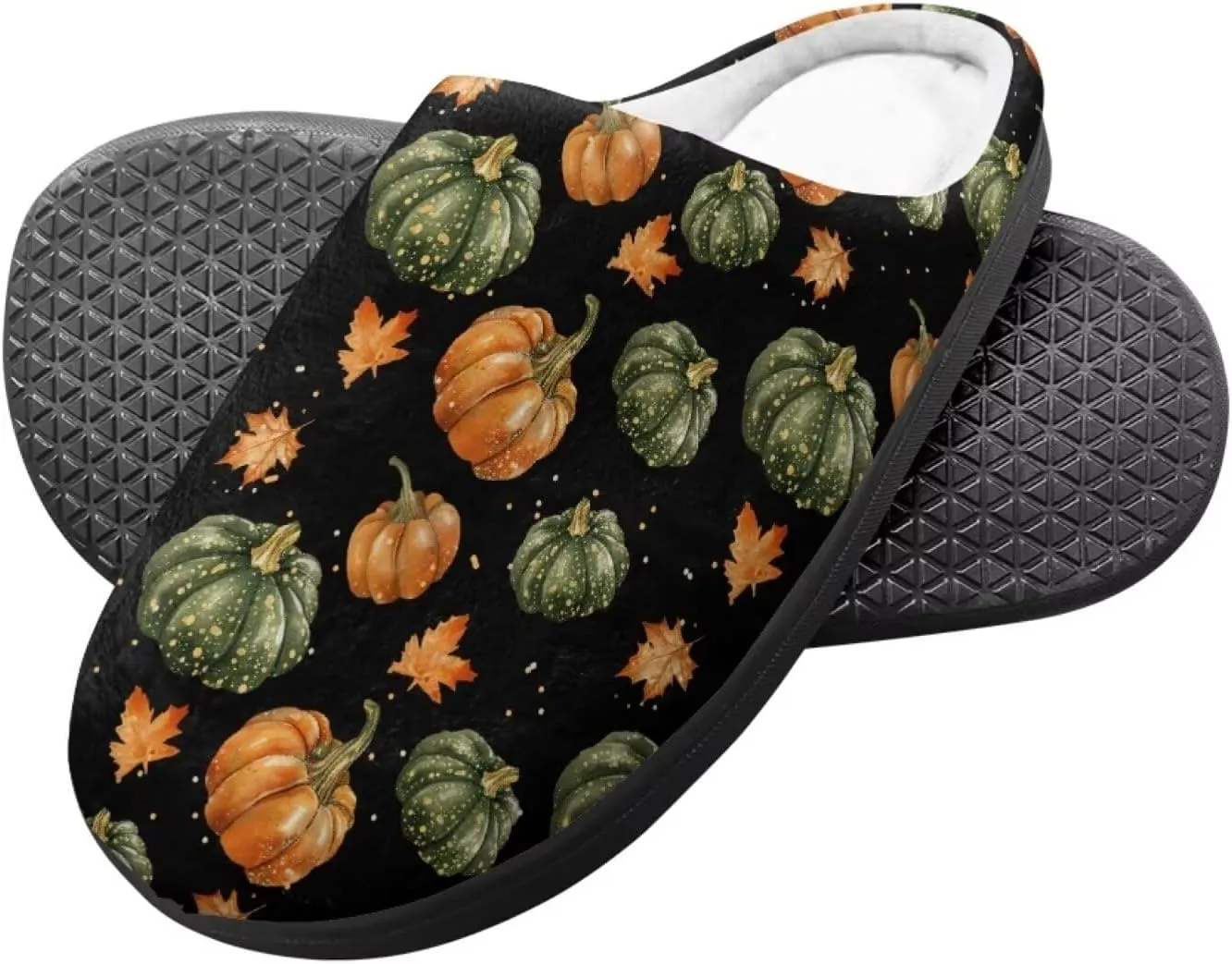 Howilath Maple Leaves Print Unisex Big Kids Little Kids Slippers with Non-slip Rubber Sole for Big Boys Girls