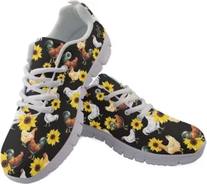 HUGS IDEA Women's Running Sneakers Cute Yorkshire Terrier Pattern Soft Breathable Walking Shoes