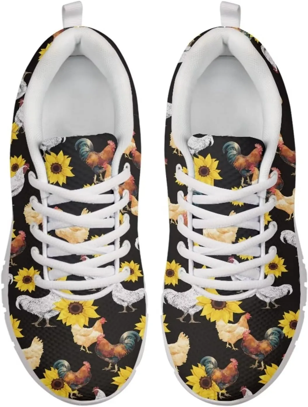 HUGS IDEA Women's Running Sneakers Cute Yorkshire Terrier Pattern Soft Breathable Walking Shoes