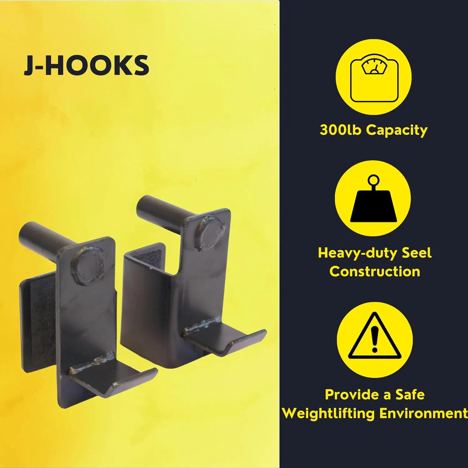 HulkFit 2.3-inch x 2.3-inch Pro Series Power Cage Squat Rack Attachments Accessories for Home Gym Strength Training Exercise Equipment | Bench Press, Squats, and Deadlifts