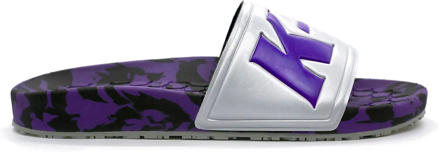 Hype Unisex Kansas State University Wildcats Slydr Slide Sandals - Royal Purple
