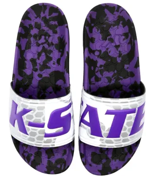 Hype Unisex Kansas State University Wildcats Slydr Slide Sandals - Royal Purple