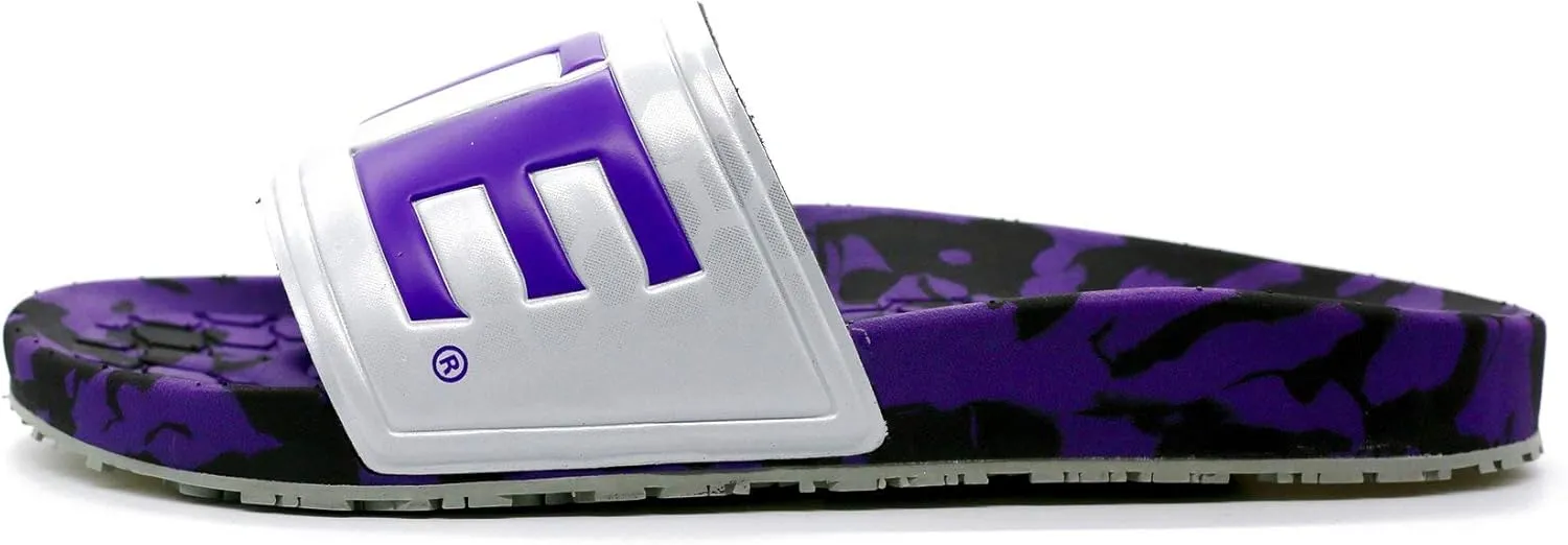 Hype Unisex Kansas State University Wildcats Slydr Slide Sandals - Royal Purple