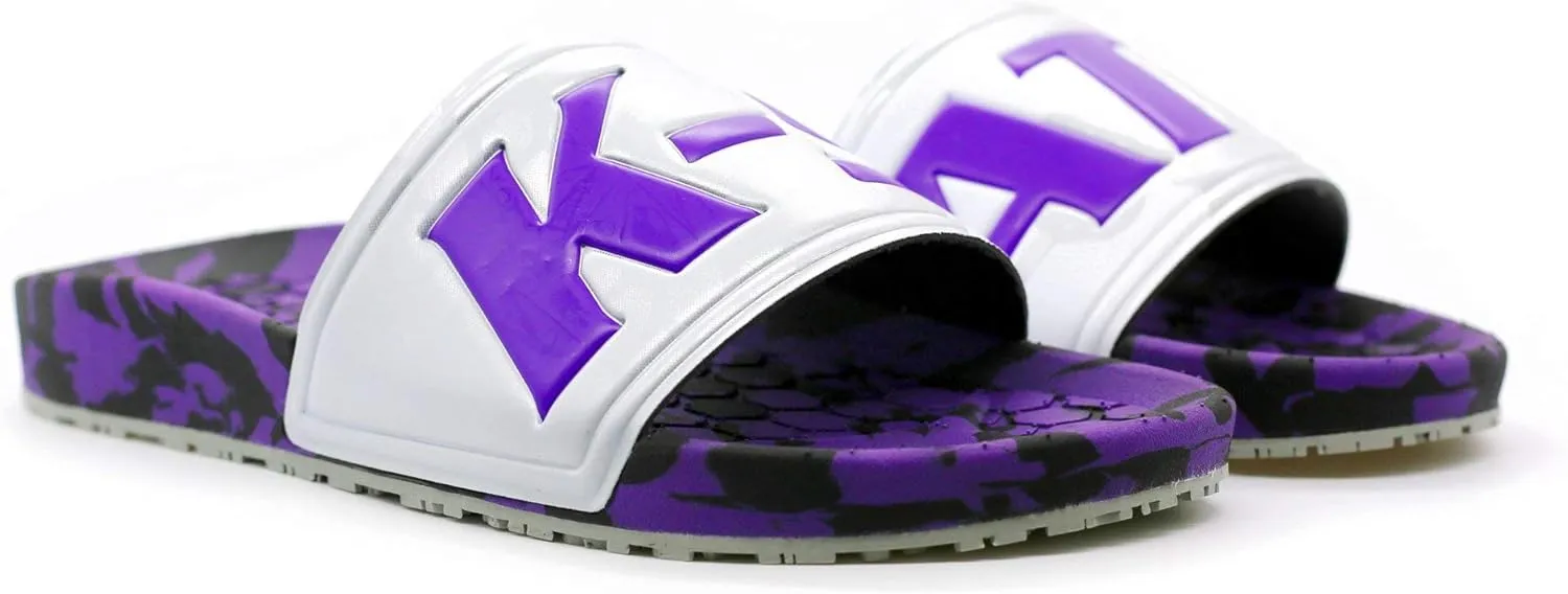Hype Unisex Kansas State University Wildcats Slydr Slide Sandals - Royal Purple