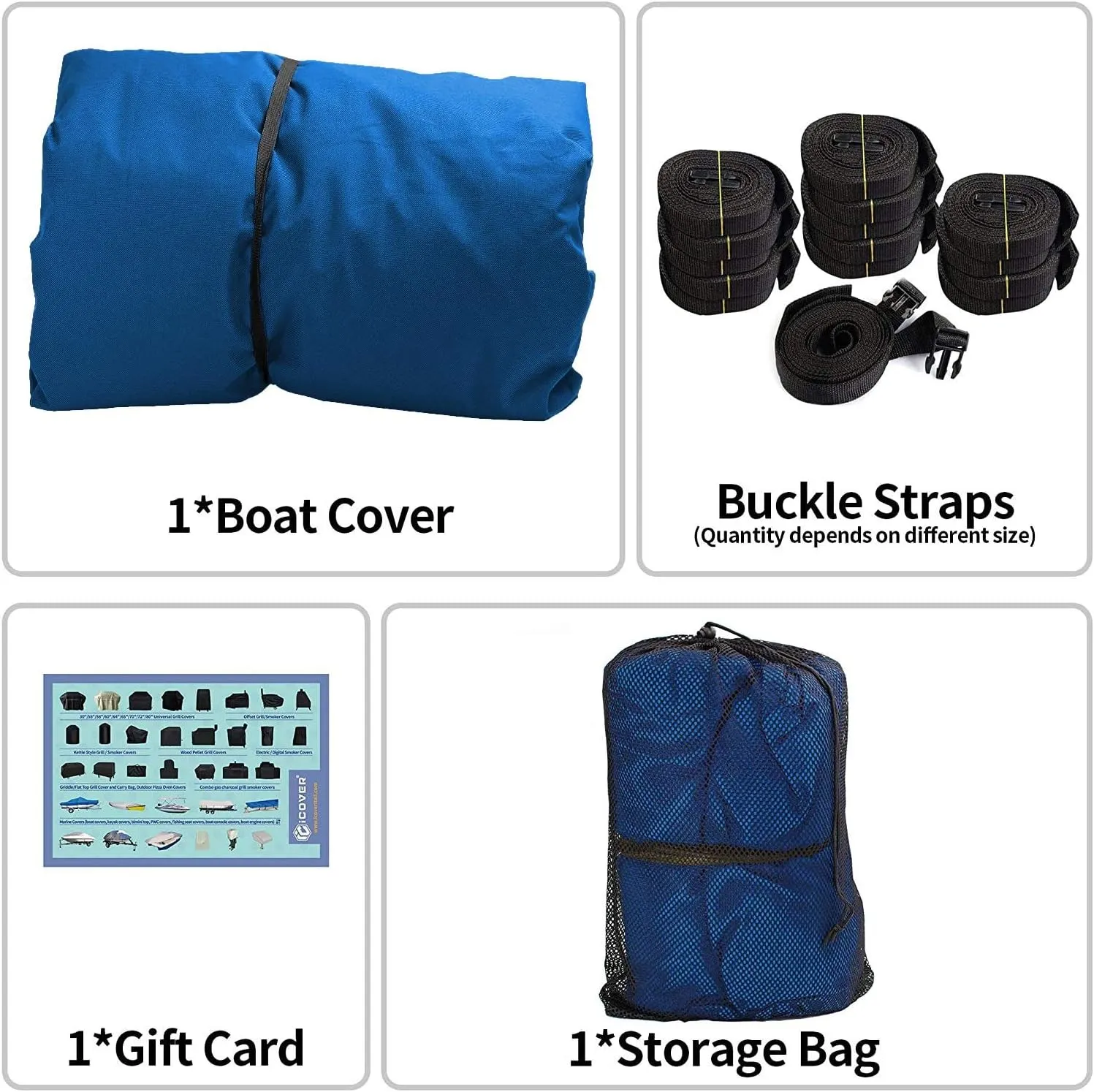 iCOVER Trailerable Pontoon Boat Cover, Fits 17 to 28ft Long & Beam Width up to 102in Pontoon Boat with Storage Bag