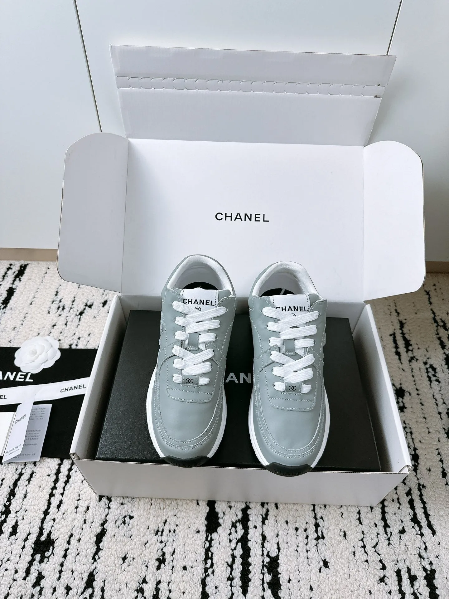 In Soft Artificial Intelligence (AI) Cowhide 35mm Sneaker Grey 144708 CHANEL Highly recommended