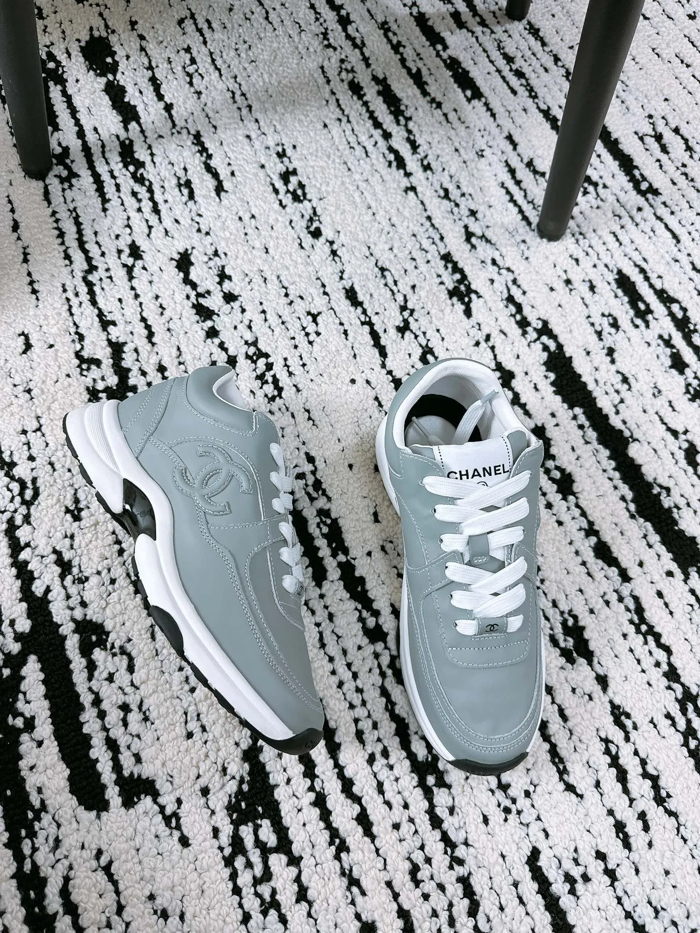 In Soft Artificial Intelligence (AI) Cowhide 35mm Sneaker Grey 144708 CHANEL Highly recommended
