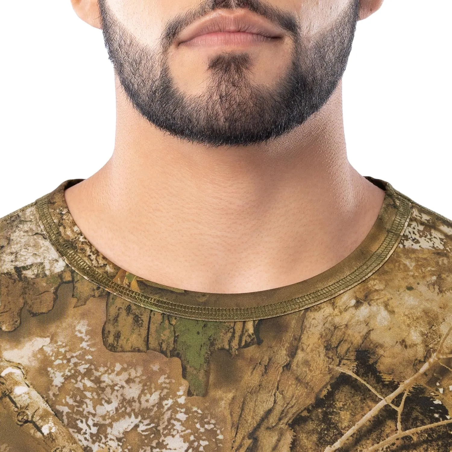 Indera Men's Realtree APX Pattern Camo Long Sleeve Thermal Base Layer Crewneck T-Shirt