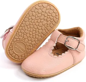 Infant Baby Girls Mary Jane Non-Slip Soft Sole Bowknot Princess Newborn Infant Toddler First Walker Cirb Dress Shoes